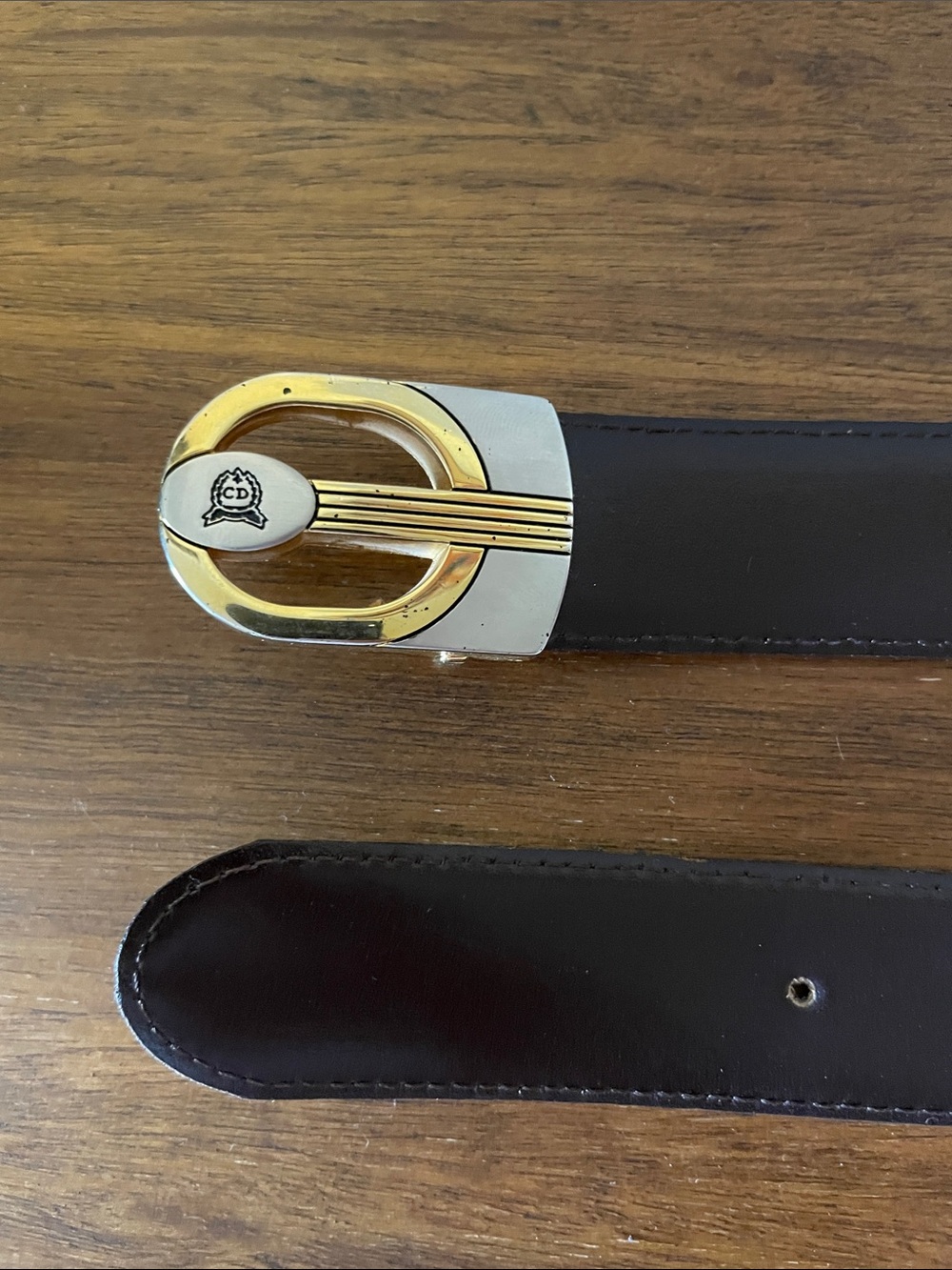 Vintage Christian Dior Reversible Leather Belt